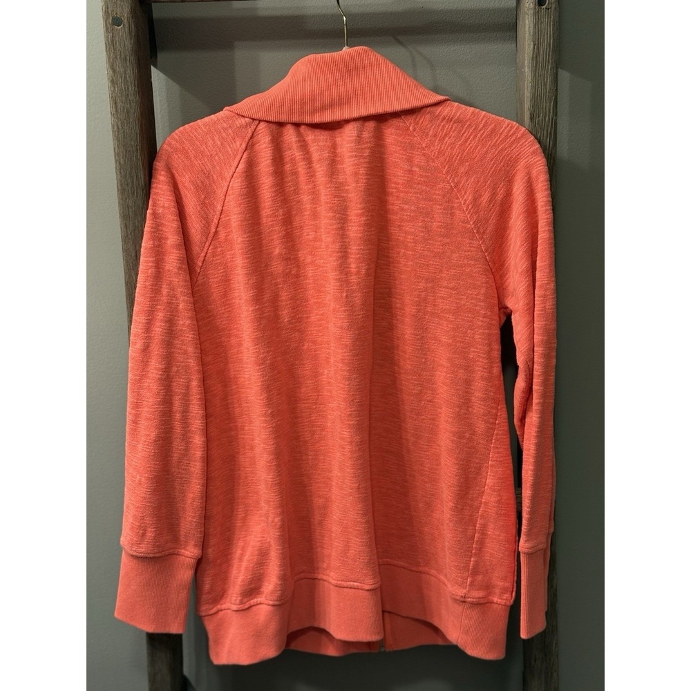 Motherhood‎ Maternity Coral Heather Full Zip Sweatshirt Jacket Orange Medium - Picture 5 of 5